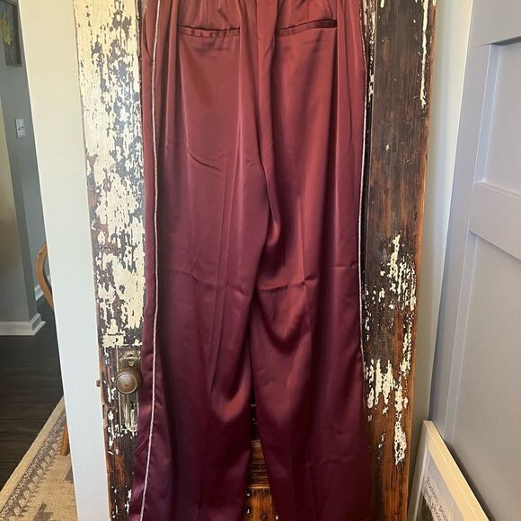 NWOT Rachel ZOE elegant satin wide leg dress pants w sparkle trim on legs.size 2 - Picture 6 of 10